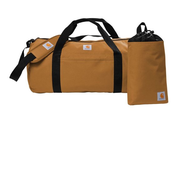 (NWT) Carhartt Canvas Duffle Rain Defender Work Travel Tool Gym Bag Brown - Picture 1 of 6